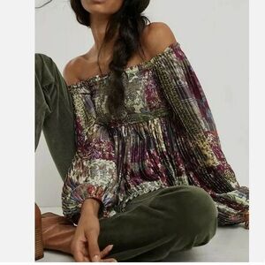 Anthropologie Multicolor Off-Shoulder Top